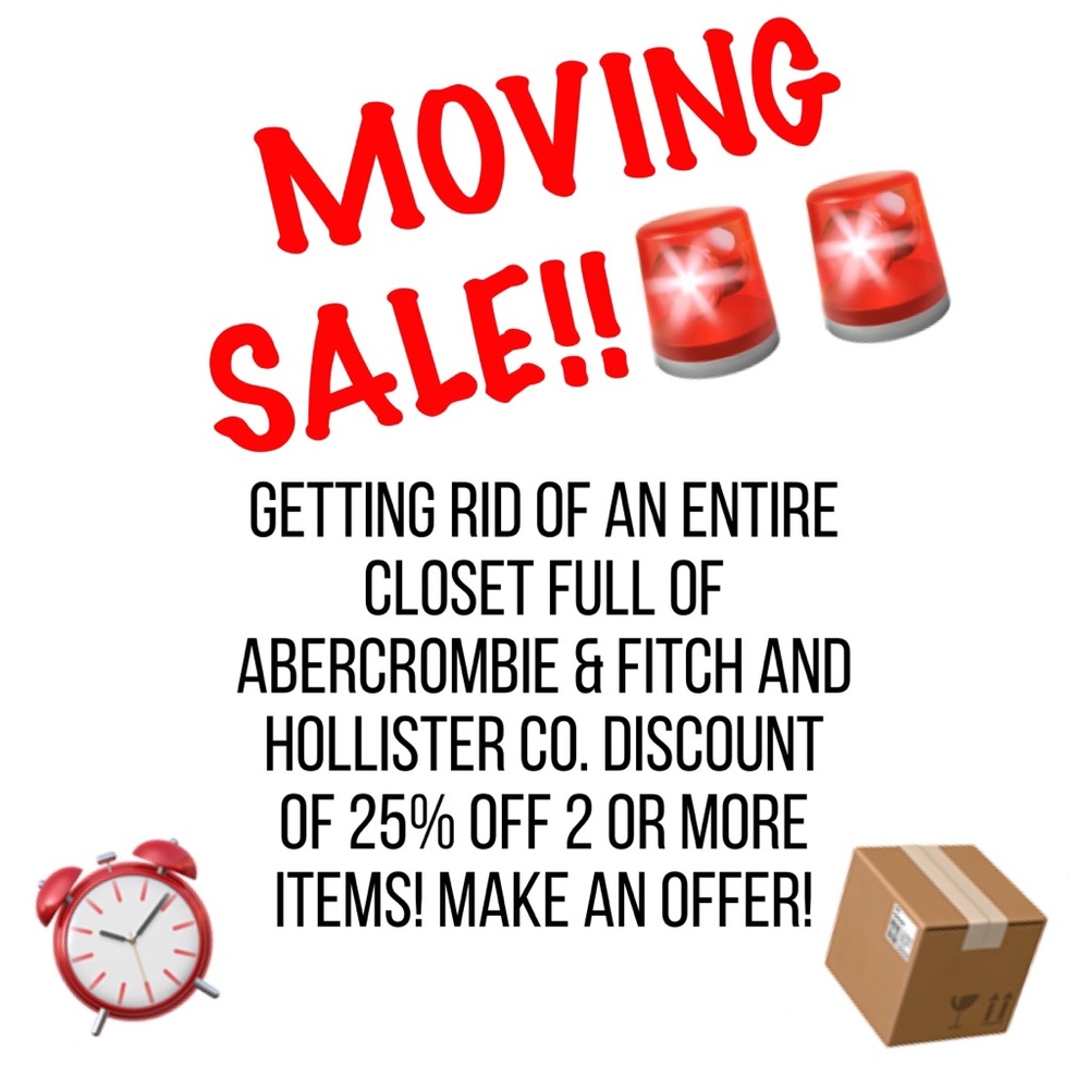 Moving sale